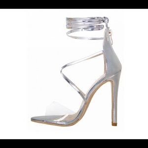 Simmi Silver strappy pumps